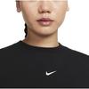 Nike Сплошной цветной свитшот с круглым вырезом и логотипом, женские топы, черный FB5126-010
