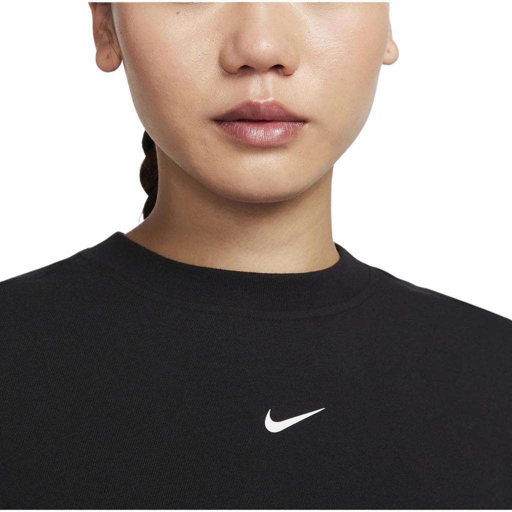 Nike Сплошной цветной свитшот с круглым вырезом и логотипом, женские топы, черный FB5126-010