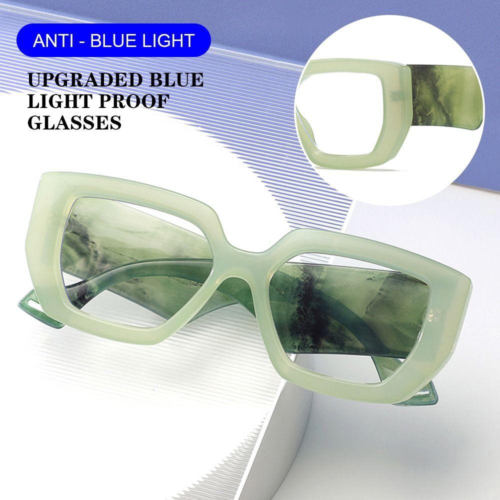 Anti -Blue Light Glasses Women Men Oversized Optical Frame Eye Protection Ultra Light Eyeglasses Office Computer Goggles