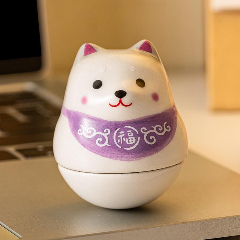 Creative Cartoon Resin Cute Pet Tumbler Small Ornaments Unzipped Office Desktop Decoration Toys Small Gifts