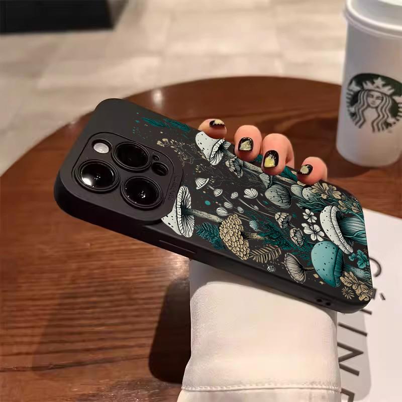 Case for Xiaomi 14 Cases Poco F6 Case Flower Herb Mushroom Phone Case for Mi 13 12 11 Lite 13T 12T Poco X6 X5 X3 F5 M6 Pro Cover