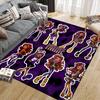 Custom Name,Clawdeen Home Sofa Decoration for Living Room & Bedroom, Non‑Slip Play Flannel Floor Mat for Game Room