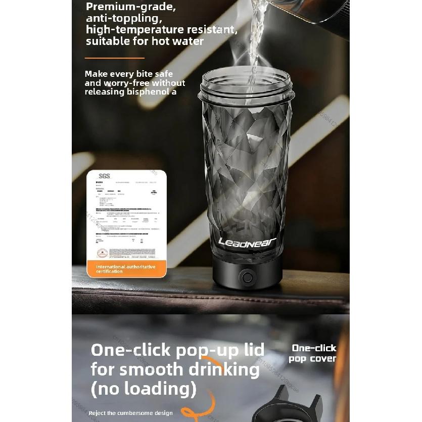 700ML Electric Blender Cup Portable Blender Cup Milk Powder Protein Powder Blender Automatic Shaker Cup Travel Outdoor Sport Gym