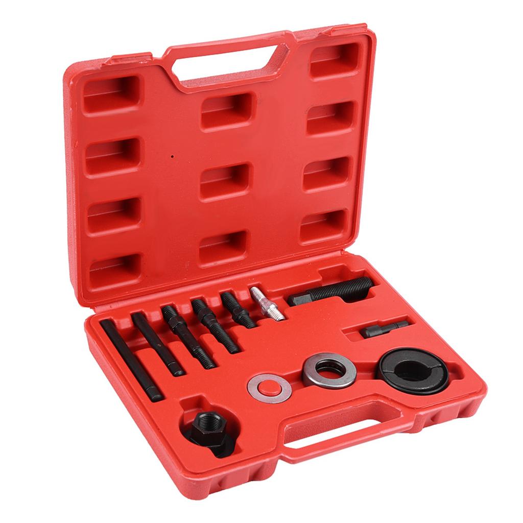 12 Pcs Car Power Steering Alternator Pump Pulley Puller Remover Disassembly Installer Tool