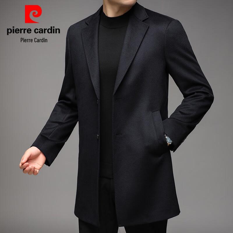 Pierre Cardin Men's 100% Cashmere Mid-Length Wool Coat