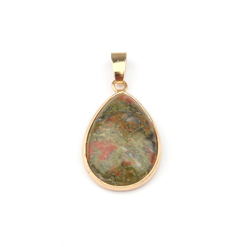 Натуральные камни разных видов в виде капли для изготовления ожерелья,браслета