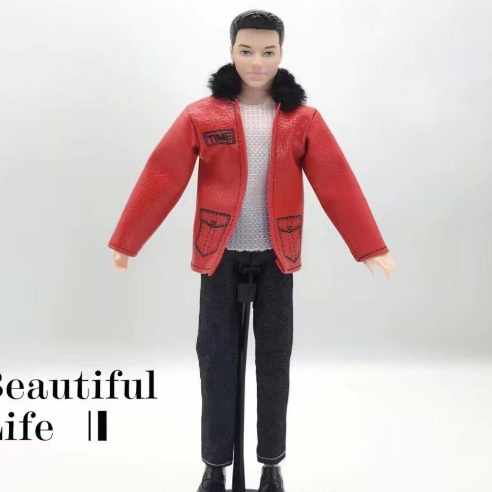 Плюшевое пальто ручной работы, шапки, повседневная одежда, меховое платье, комплект для куклы 29~32 см, мужская/женская кукла/кукла 1/6
