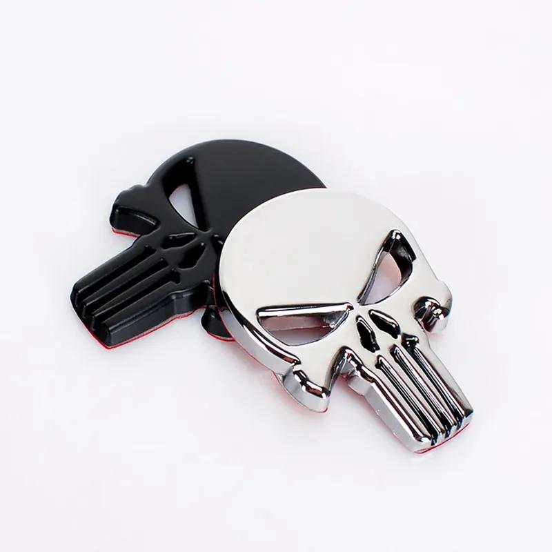 Металлические Наклейки на Автомобиль Череп Эмблема Автомобиля Наклейки от Царапин Декорация Бензобака Задний Боковой Указатель Поворота Наклейки на Кузов
