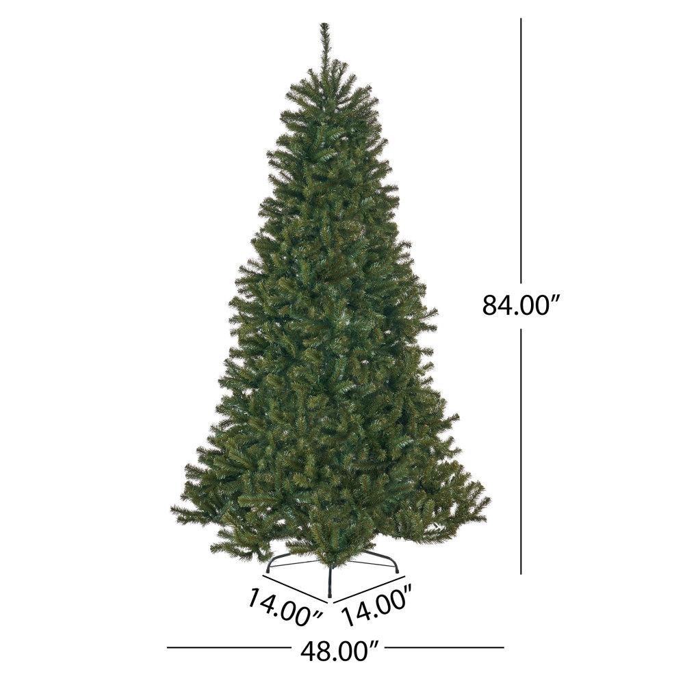 7ft Artificial Christmas Tree With 500 Bright UL-certified Lights And Realistic 1110 Branch Tips Christmas Accessories For Home