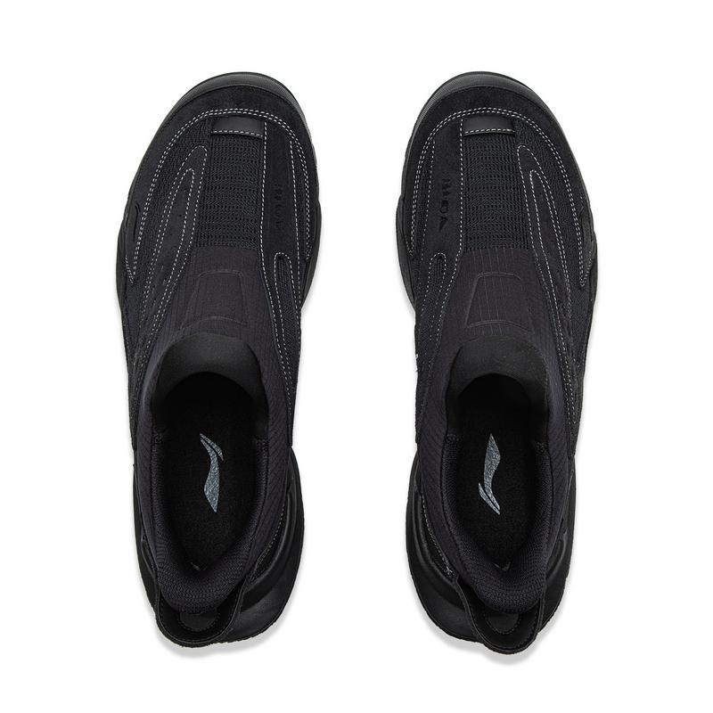 Li Ning CF Trail Hiking Sports Comfortable Shock Absorption Rebound Low Top Outdoor Functional Shoes Unisex Shoes Black AHCV073-5