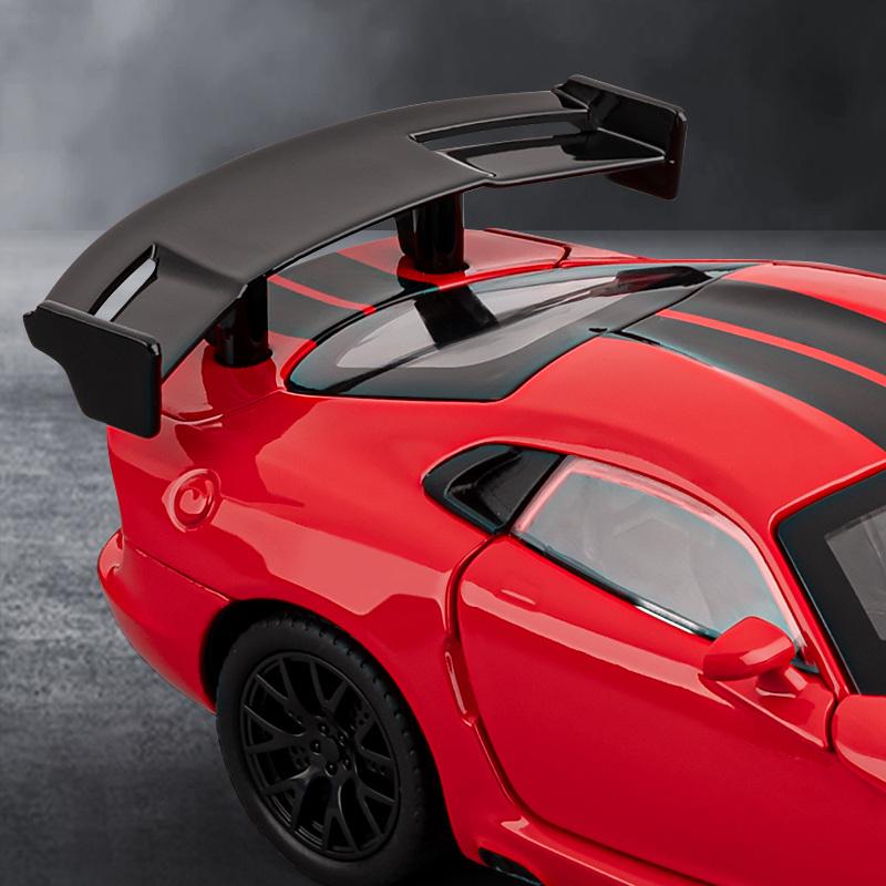 1/32 Dodge Viper ACR SRT Модель спортивного автомобиля из сплава Литые металлические трековые гоночные автомобили Модель автомобиля Звук Свет Симуляция Детские подарки