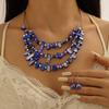 Ожерелье Серьги Комплект для Женщин Многослойные Чокер Женские Комплекты Ювелирных Изделий