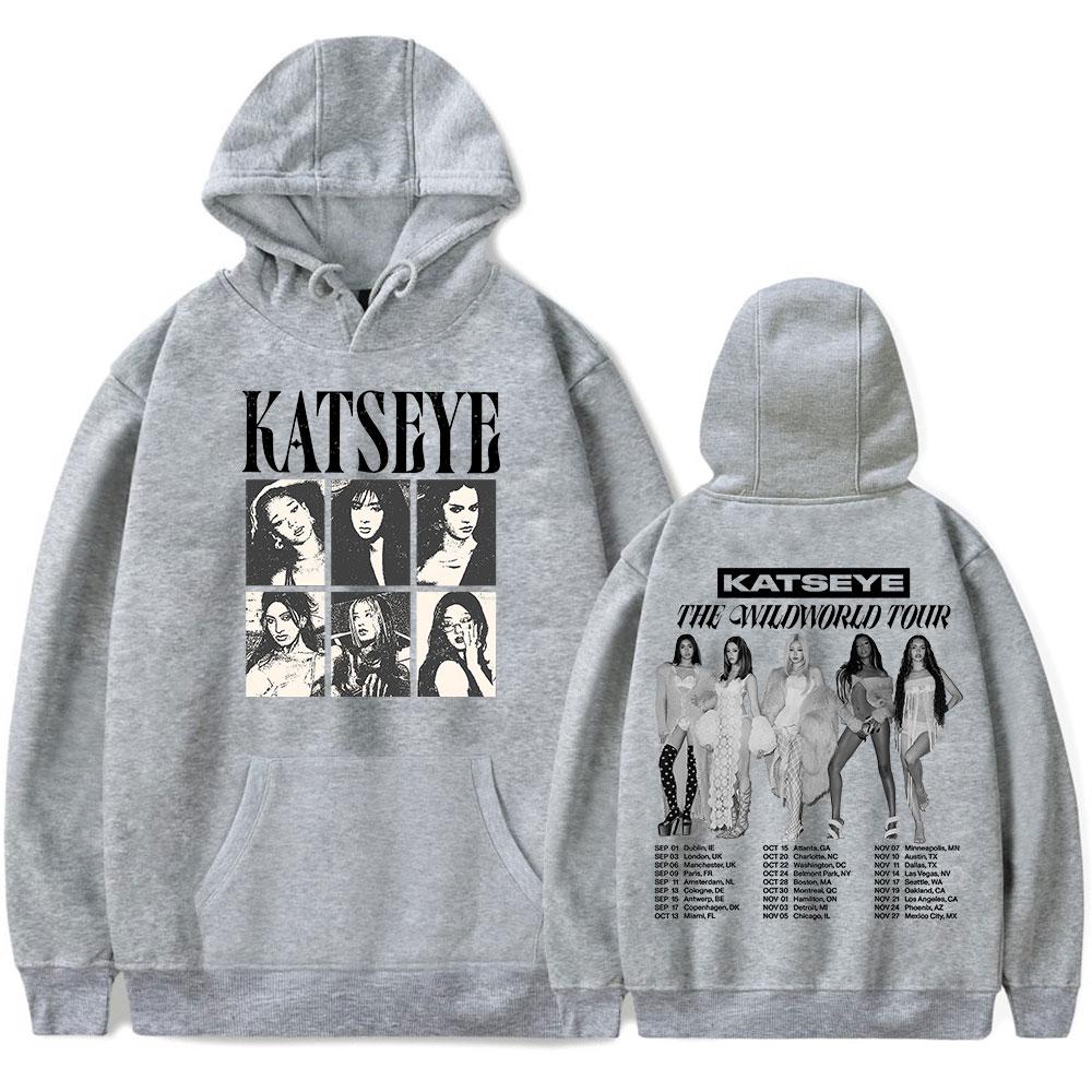 Katseye The Wildworld Tour 2026 Merch Hoodies Cosplay Women Men Fashion Long Sleeve Sweatshirts