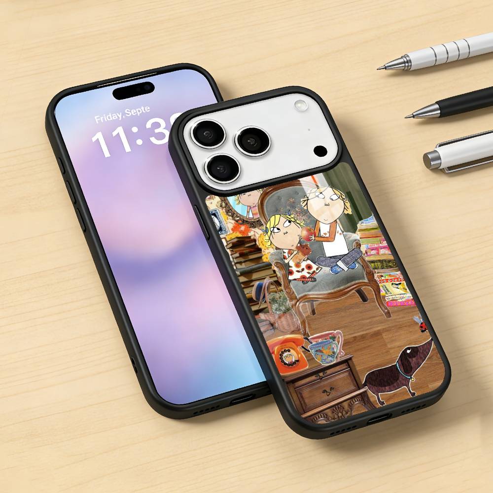 Чехол для телефона с изображением мультфильма «Чарли и Лола» для iPhone 17, 16, 15, 14, 13, 12, Pro, Max Для Magsafe Магнитной Беспроводной Зарядки
