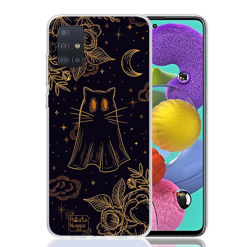 Милый Хэллоуинский Чехол-Призрак для Телефона Samsung Galaxy A52 A32 A22 A12 A02S A50S A30S A51 A31 AA71 Note 20 Ultra 10 S10 Plus Galaxy