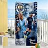 Haaland Personalized Text Beach Towel Soft Durable Quickdry For Beach Bathroom Outdoor Swimming Pool Camping Picnic Yoga Diving Vacation Accessories
