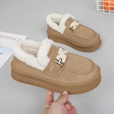 Модные новые хлопковые туфли женские зимние с начесом без застежек можно носить мягкие подошвы нескользящие ботинки на платформе zapatos de mujer кроссовки женские