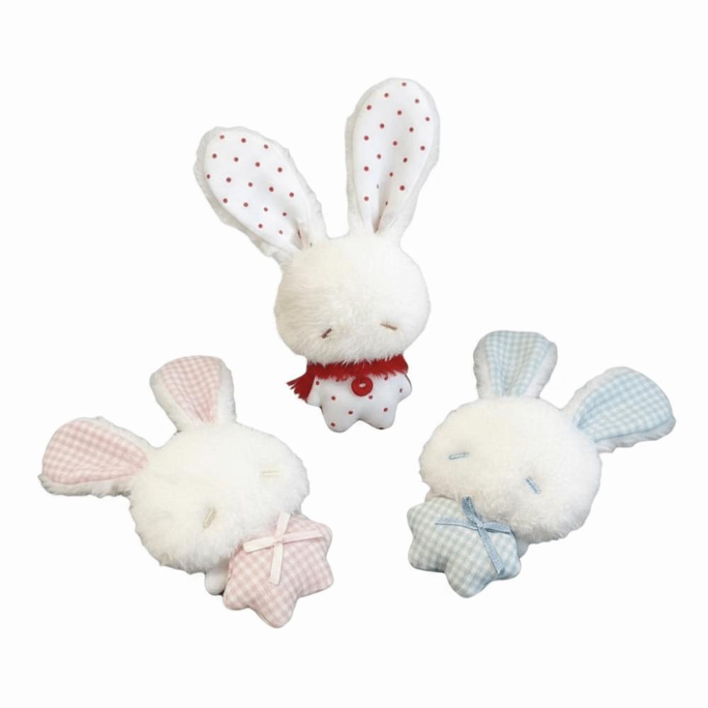 Soft Stuffed Rabbit Doll Pendant Long Ear Stuffed Bag Charm Cartoon Backpack Pendant  Backpack