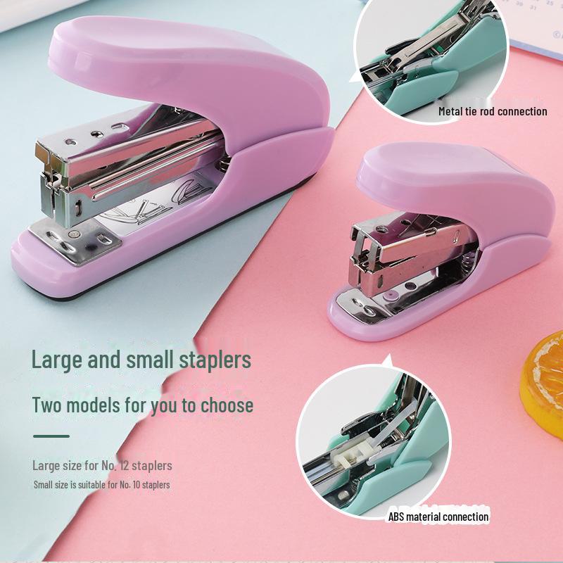 Colorful Mini Portable Stapler for Students - Labor-Saving Handheld Design