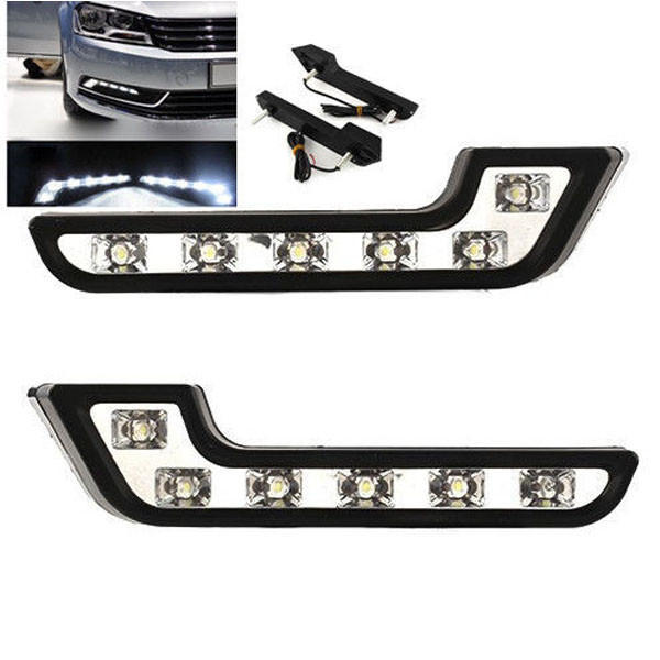 2X 6LED универсальные автомобильные фары дальнего света противотуманные 12 В DRL дневные ходовые огни белые