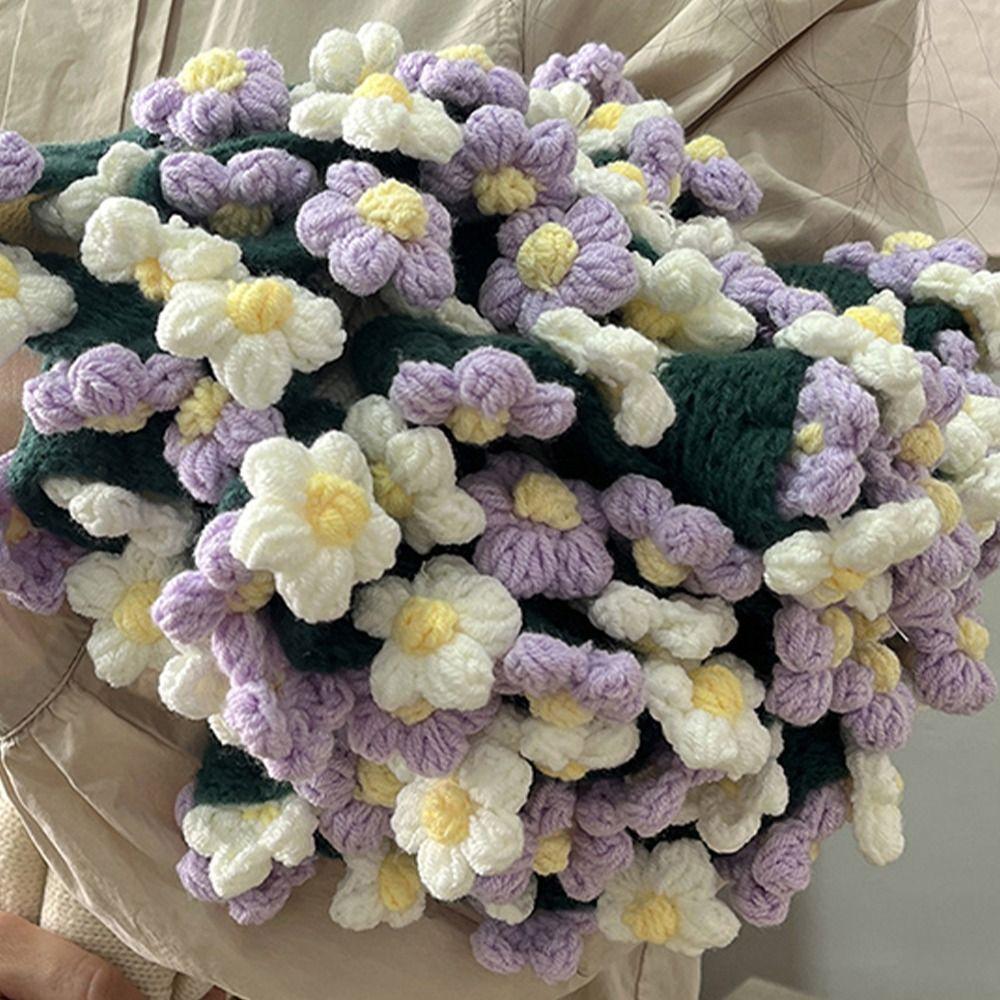 Finished Daisy Bouquet Blanket Fashion Artificial Knitted Blanket Holiday Gifts