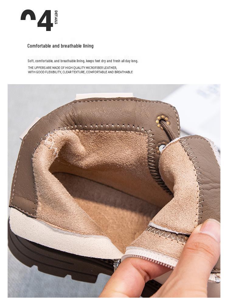 Осень/Зима 2025 Девичьи кожаные ботинки в британском стиле, нескользящие, типа Dr. Martens, для детей - Дизайн "Принцесса"