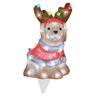 New Realistic Christmas Light-Up Ornaments Acrylic Creative Yard Sculpture Light With Light Christmas Dog Light String
