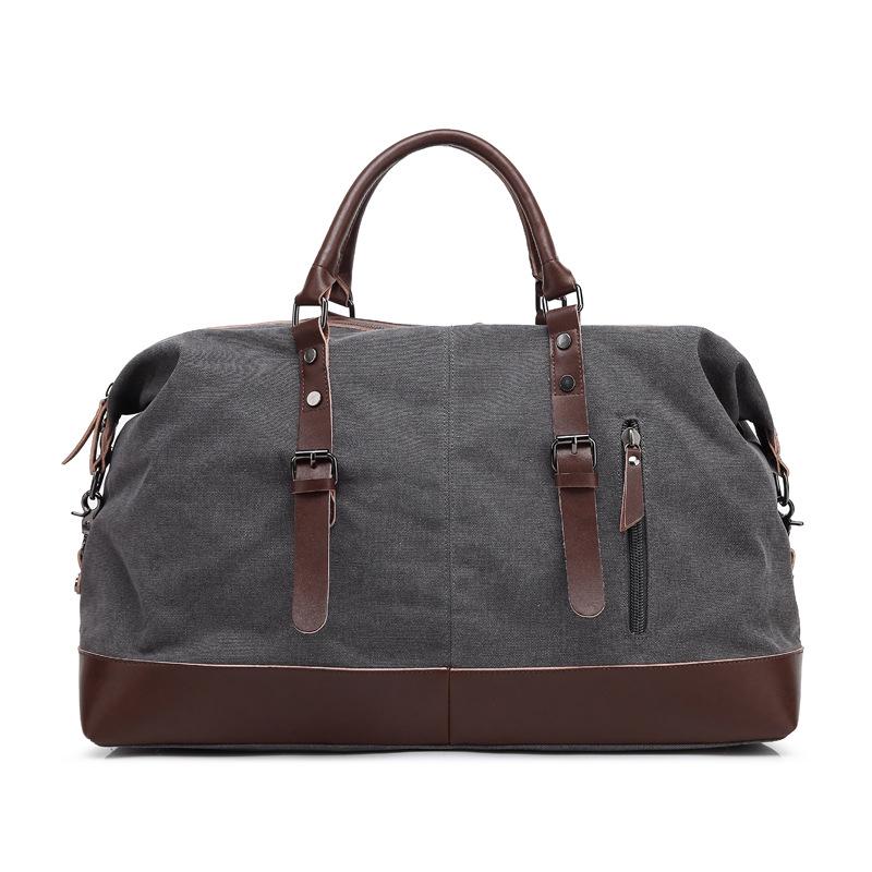 Unisex Large Capacity Canvas Travel Bag: Convertible Handbag, Shoulder Bag, Crossbody & Luggage for Casual Use.