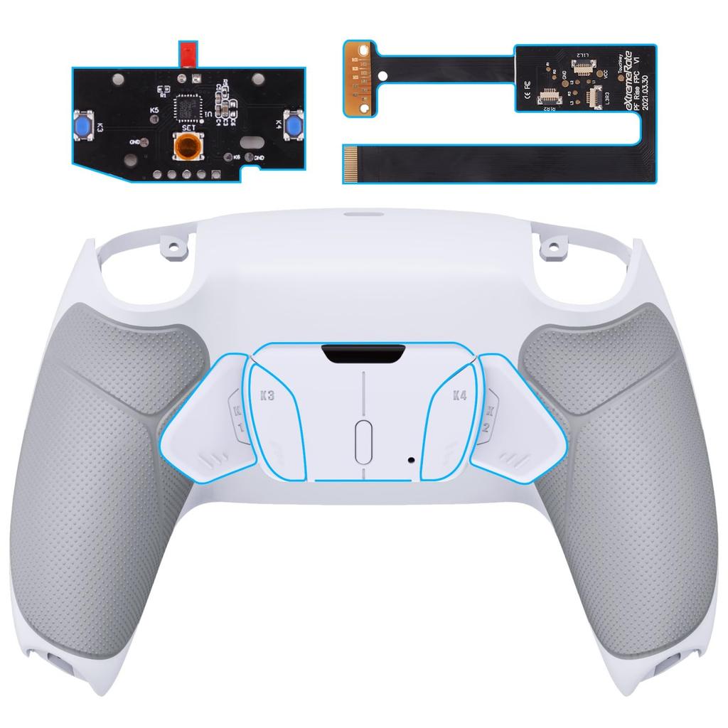 eXtremeRate Programmable Back Paddle Plastic RISE4 Remap Kit Compatible with PS5 Controller Compatible with PS5 Controller with Upgrade Board and