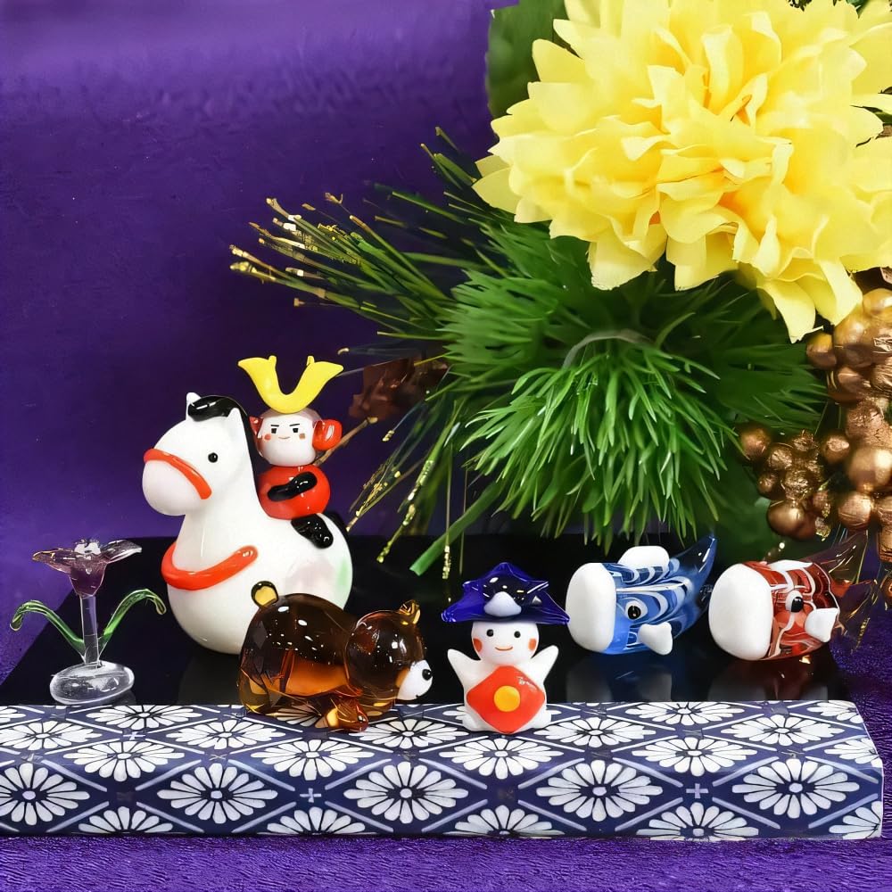 Four Cart Cute Handmade Glass Craft Boy's Day Kabuto Kintaro
