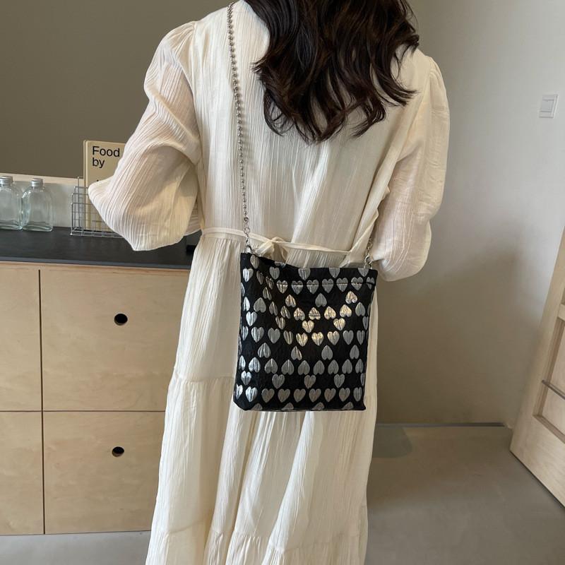 Trendy Casual Canvas Bucket Bag For Women Summer 2024 In Black And Pink