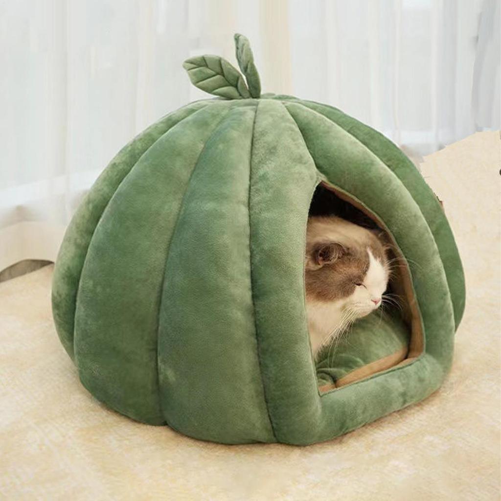 Cat House Enclosed Cat Bed Cat Cave Thickened Halloween Pet Bed Cat Hideaway For Kittens Small Dogs Winter