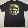 BUSCH LIGHT Олень ПИВО Футболка Мужская XL ЧЕРНЫЙ Охота Потертая Повседневная Уличная С бирками