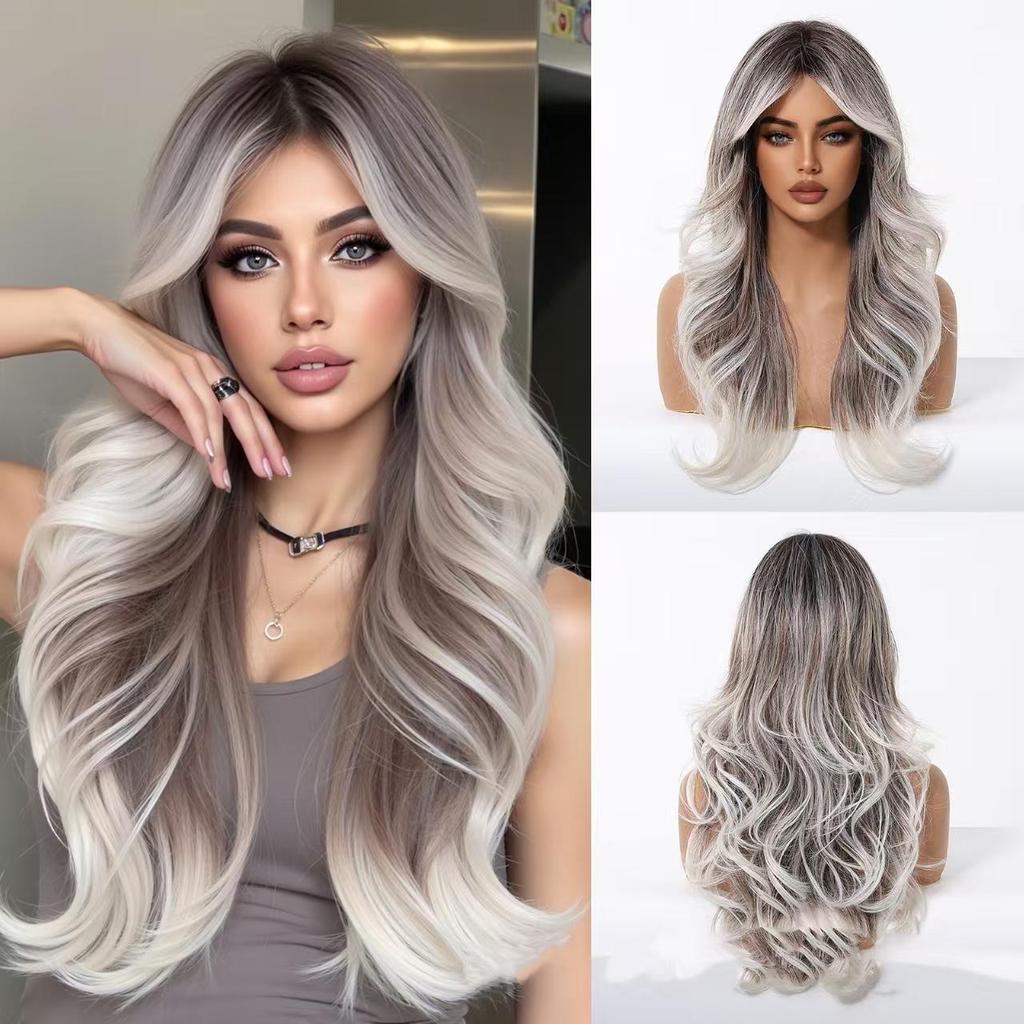 20 Inch Long Layered Cut Wigs for Women, Gorgeous Fluffy Wigs, Synthetic Full Machine Wigs for Party, Daily Use, Synthetic Fiber Wig