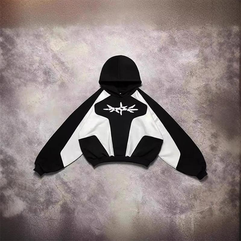 RogueWave American Harajuku Fashion Embroidered Letter Oversized HoodieY2K Hip Hop Gothic Casual Joker Pullover