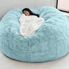 Solid Color Large Soft Plush Portable Living Room Lazy Sofa Cover Bean Cover Bag