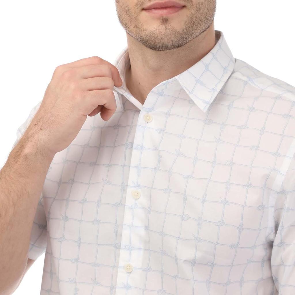 Ted Baker Mens Checked Short-Sleeved Shirt