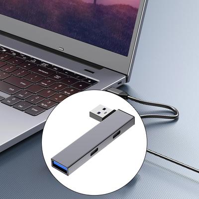 USB 3.0-концентратор, USB-разветвитель, адаптер USB-2 Type-C+USB с высокоскоростной передачей данных для Windows, Mac OS, Linux и Android.