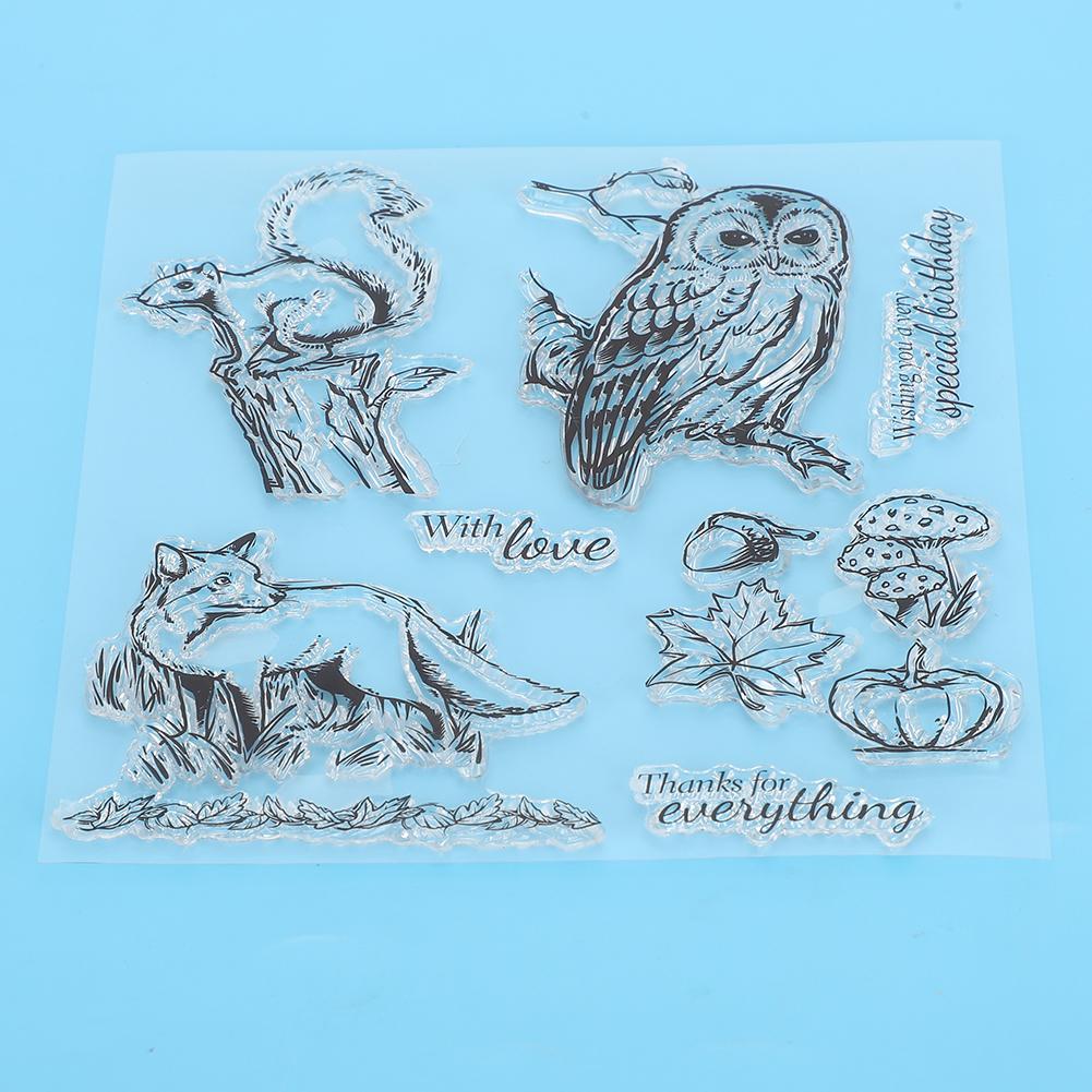 2 шт. прозрачный штамп резиновый штамп журнал сова белка шаблон печать T1672