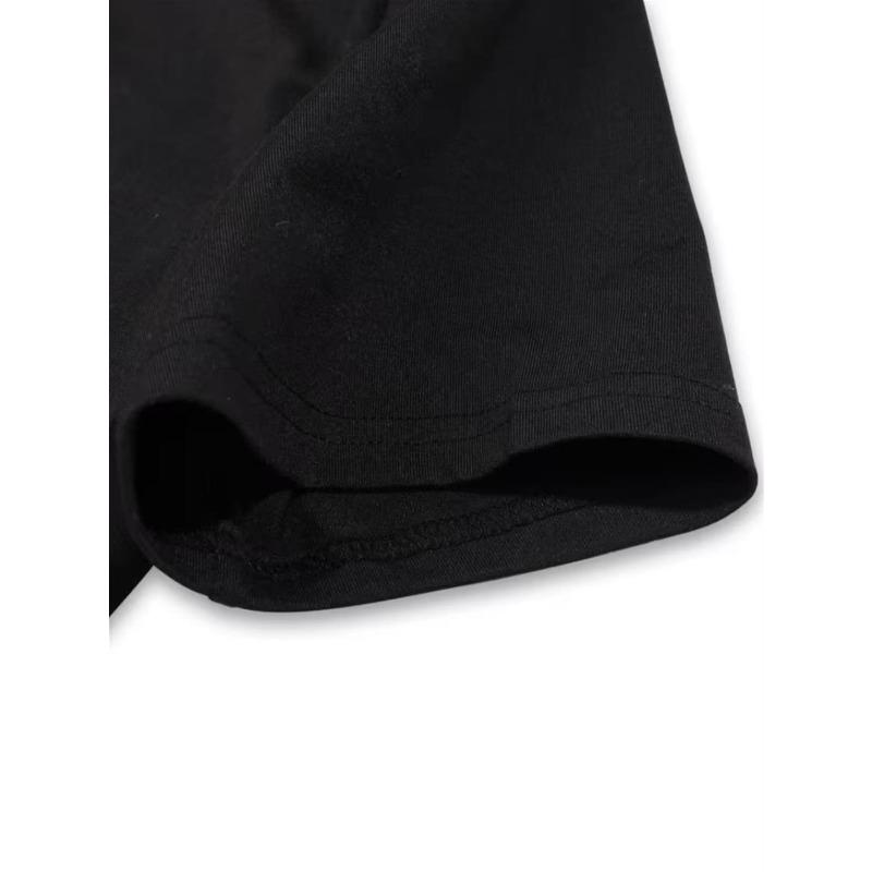 Европейские размеры Большие размеры, T-shirt для высоких и крупных, с принтом Черной Кошки На Белом Черепе с Красным Контуром