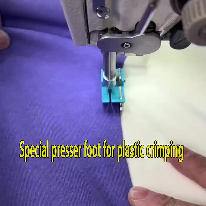 1 шт. Пластиковая лапка для пришивания края SP-18, лапка для пришивания встроенной линии, пластиковая лапка из воловьей жилы для плоской машины, швейные аксессуары