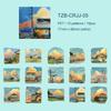 JIANWU The Remains of The Day Series Vintage Forest Sea Night Landscape Material Collage PET Sticker Creative Journal Stationery