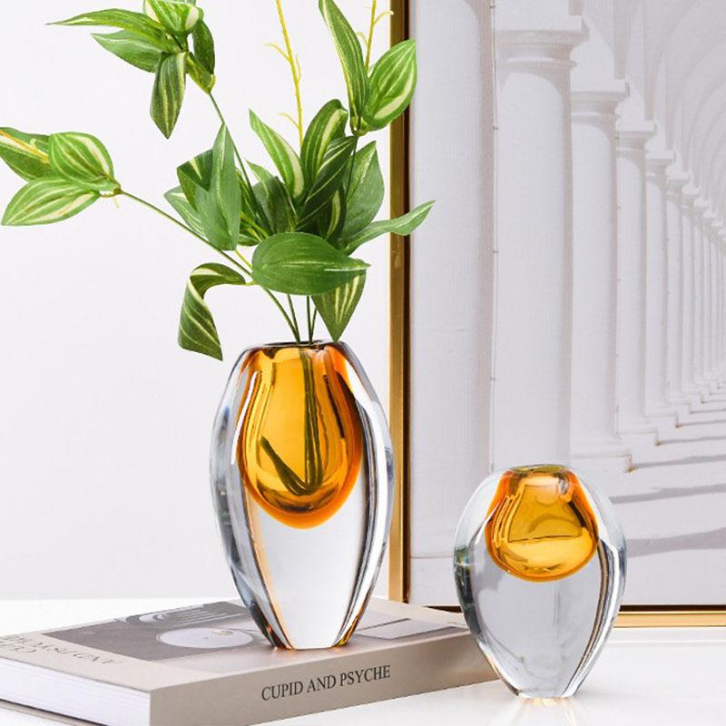 Стеклянная ваза цветная прозрачная с толстым дном гидропонная цветочная композиция аксессуары ваза для цветов террариум украшение дома