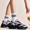 Anta Wear resistant And Lightweight Low top Chunky Sneakers Women's Black Silver Sneakers 922528821-4
