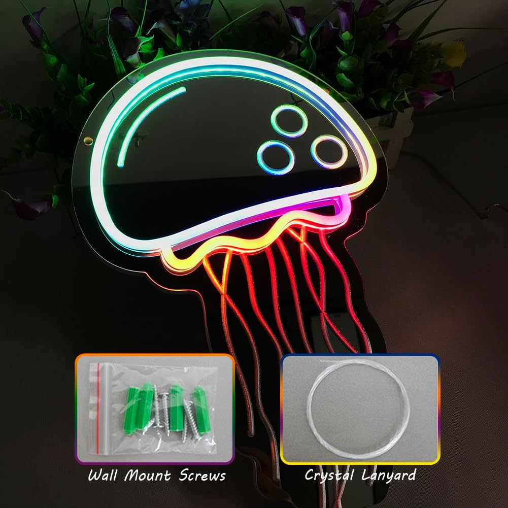 Настенный декор, красочная неоновая вывеска | Креативный светодиодный ночник с пультом дистанционного управления | Неоновые огни с питанием от USB для спальни на день рождения