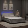 VidaXL Bed Frames with LED Lights, Upholstered Bed, Double Bed, Adult Bed for Bedroom Interior, Modern, White 3214097