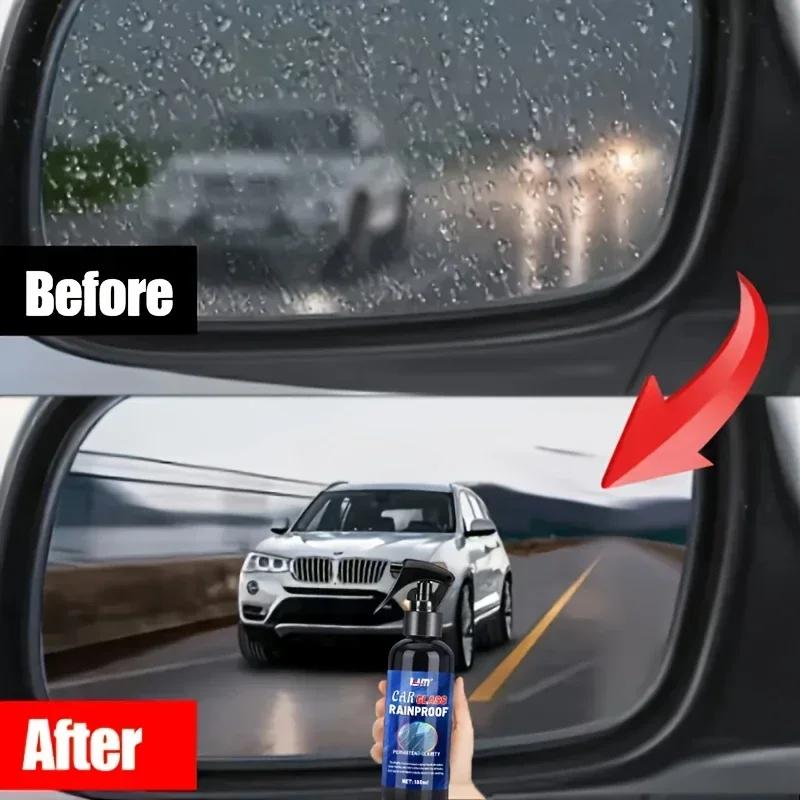 Universal Glass Rain Repellent Coating-windshield and Mirror Hydrophobic Spray,improves Visibility and Repels Water