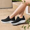 Skechers Слипоны Удобные Универсальные Низкие Повседневная Обувь Женские кроссовки Черный Белый 117619-BLK