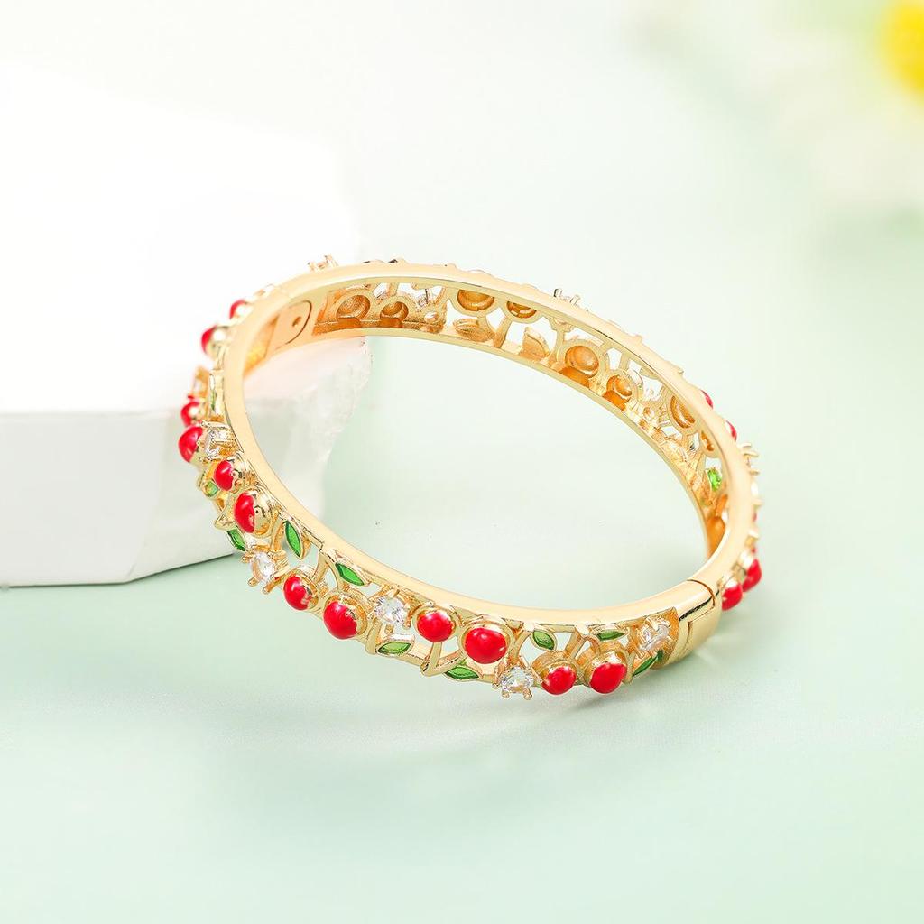 Widney Beijing Cloisonné Children's Open Diamond Bracelet - National Style Gift