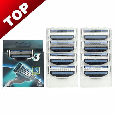 8 шт./лот мужские лезвия для бритья лица бритвенные лезвия точилка для бритвы лезвие для бритвы Mache 3 мужчины